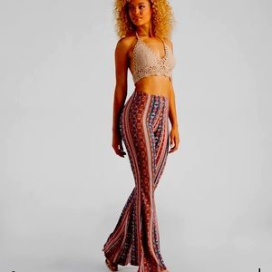 Windsor Bohemian Daze Medallion Print Flare Pants size Medium